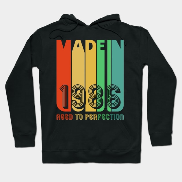 Vintage retro Made in 1986 Aged to perfection. Hoodie by MadebyTigger